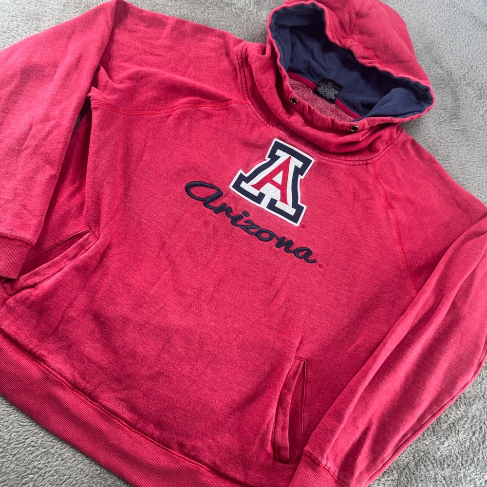 Colosseum‎ Arizona Wildcats Hoodie Womens Large Red Excellent Cowl Neck Raglan